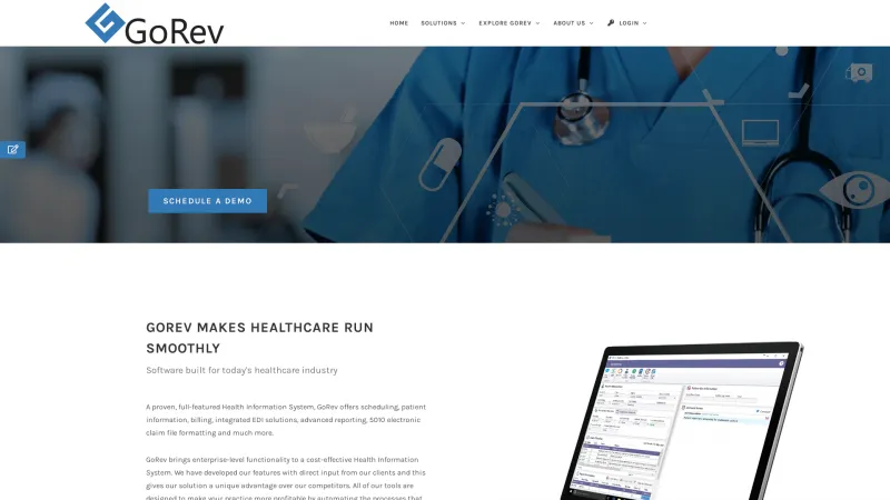 Homepage of GoRev