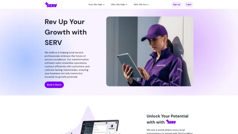 Homepage of SERV