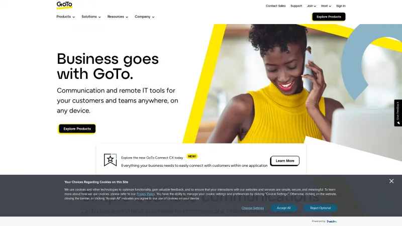 Homepage of LogMeIn Pro by GoTo