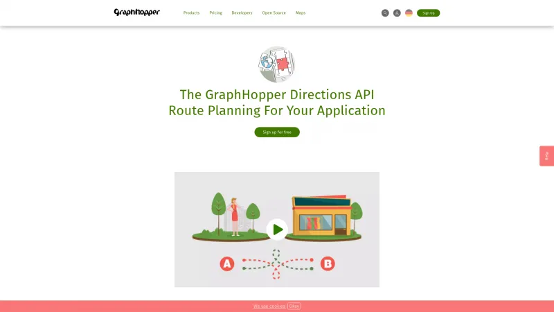 Homepage of GraphHopper Directions API