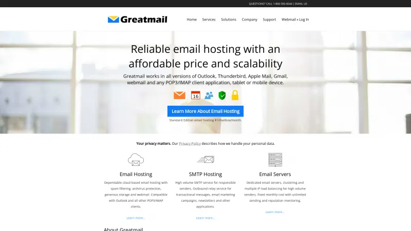 Homepage of Greatmail