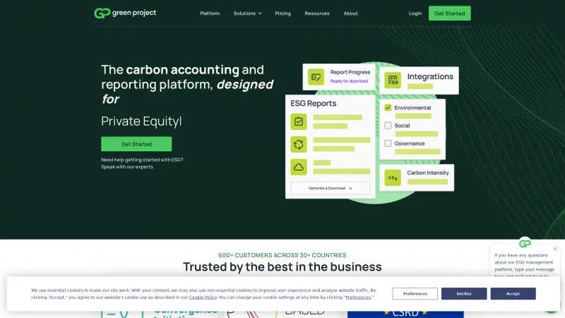 Homepage of Green Project