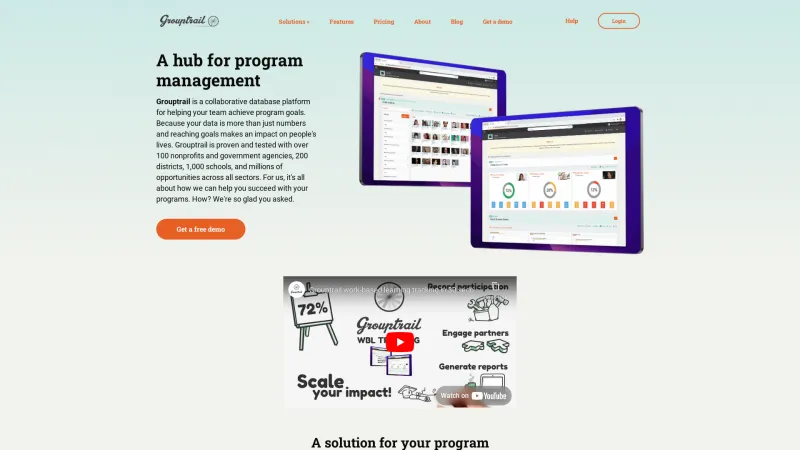 Homepage of Grouptrail