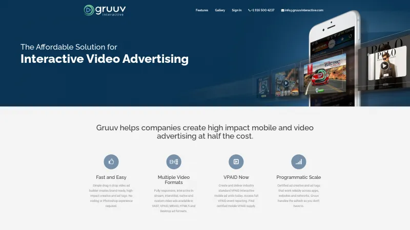 Homepage of Gruuv Interactive