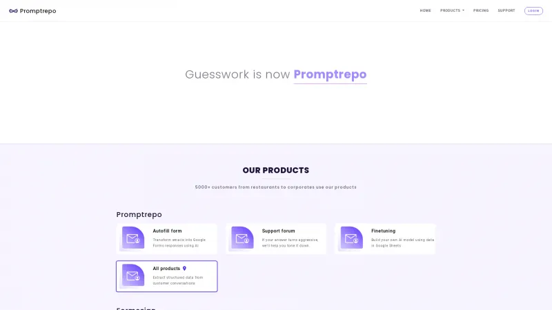 Homepage of Guesswork