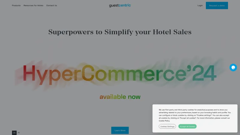 Homepage of GuestCentric