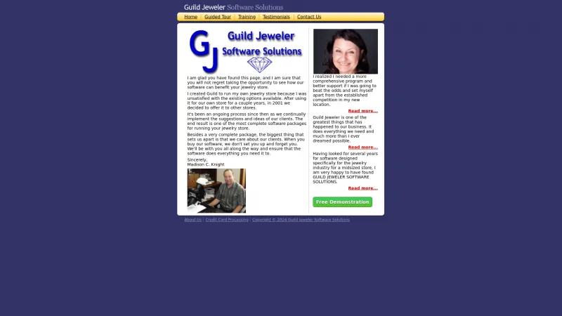 Homepage of Guild Jeweler