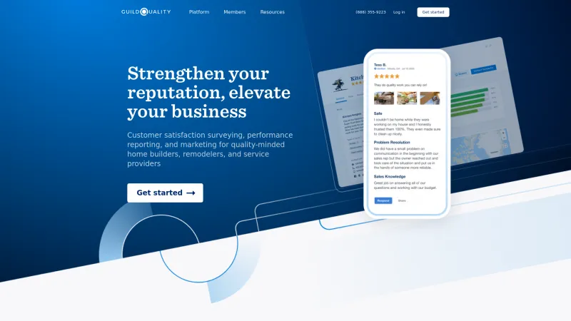 Homepage of GuildQuality