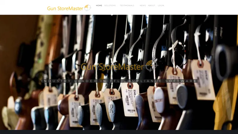 Homepage of Gun StoreMaster