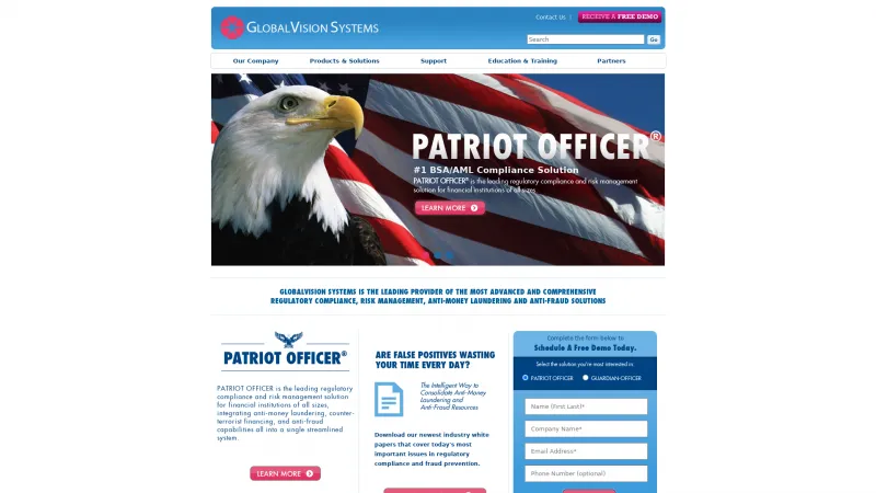 Homepage of PATRIOT OFFICER