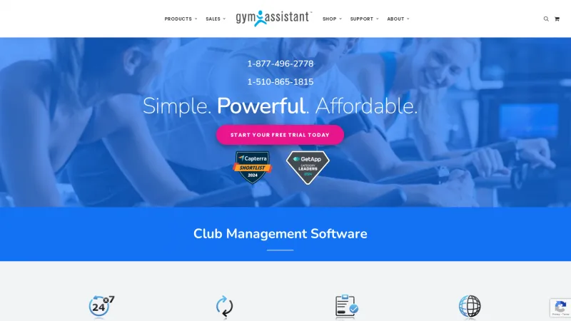 Homepage of Gym Assistant