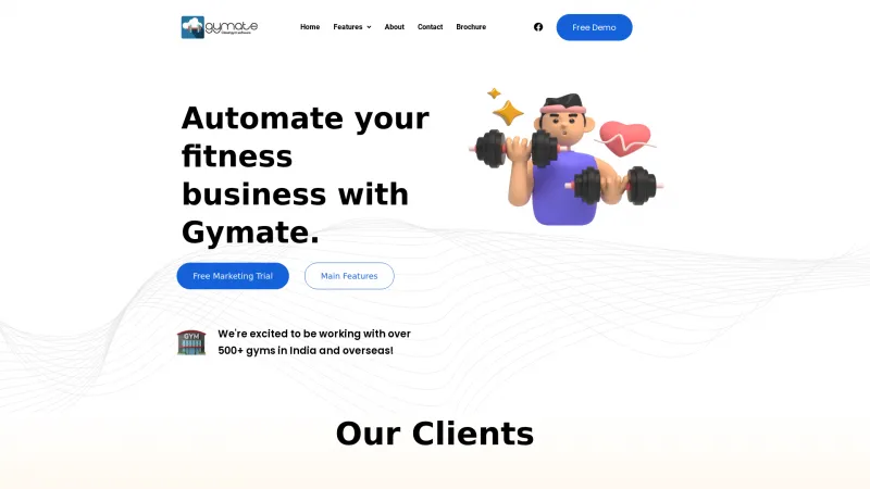 Homepage of Gymate