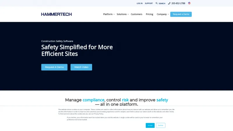 Homepage of HammerTech