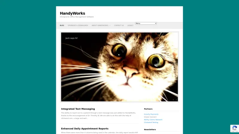 Homepage of HandyWorks