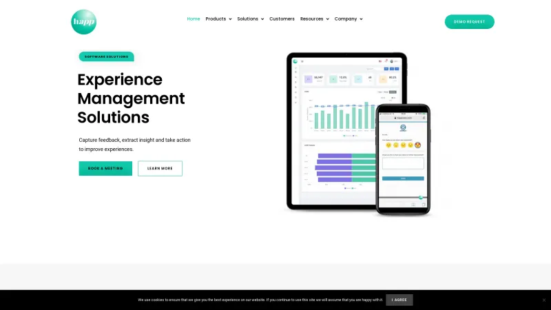 Homepage of Happ CX Platform