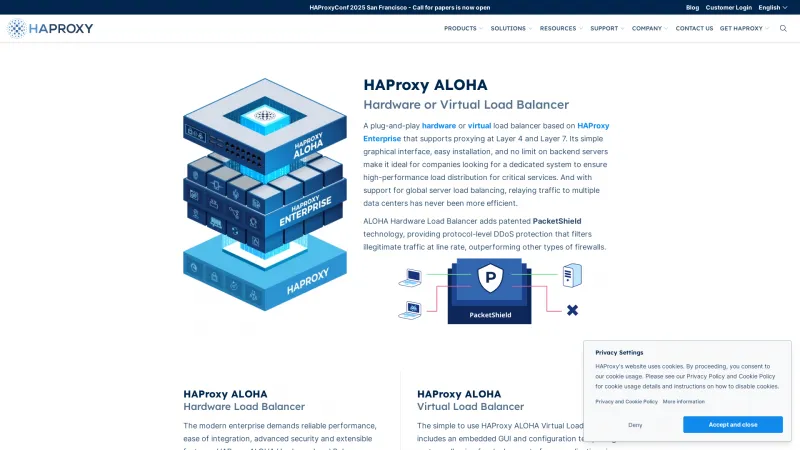 Homepage of HAProxy ALOHA