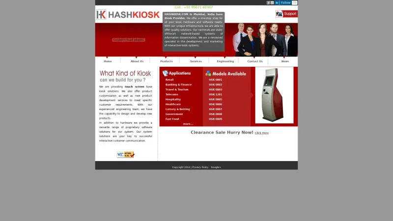 Homepage of Hashkiosk