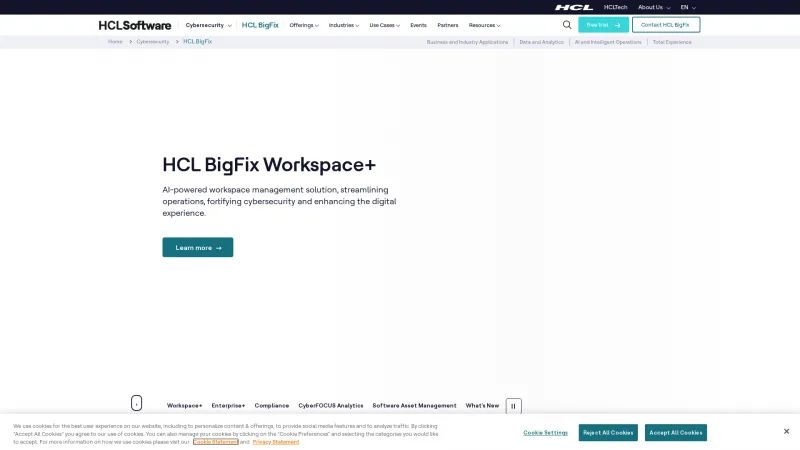 Homepage of HCL BigFix