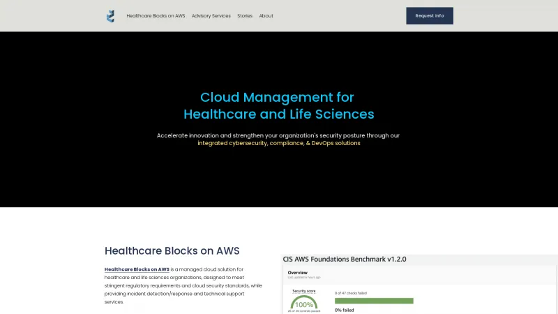 Homepage of Healthcare Blocks