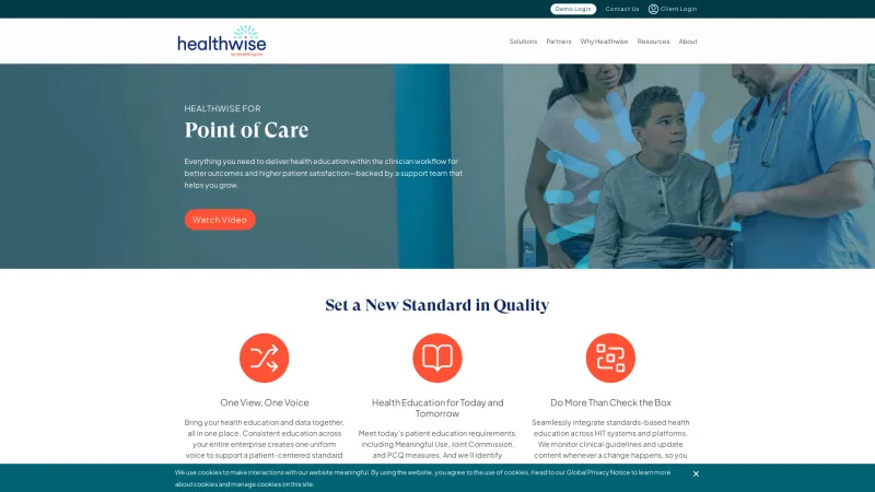 Homepage of Healthwise