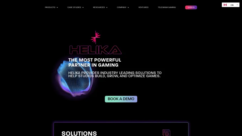 Homepage of Helika