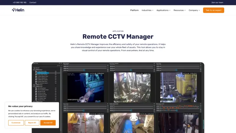 Homepage of Helin Remote CCTV Manager