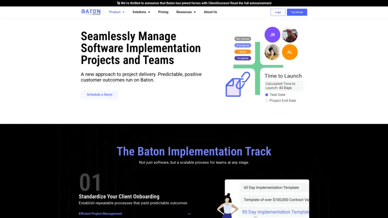 Homepage of Baton