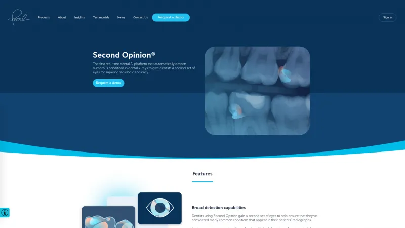 Homepage of Pearl Second Opinion