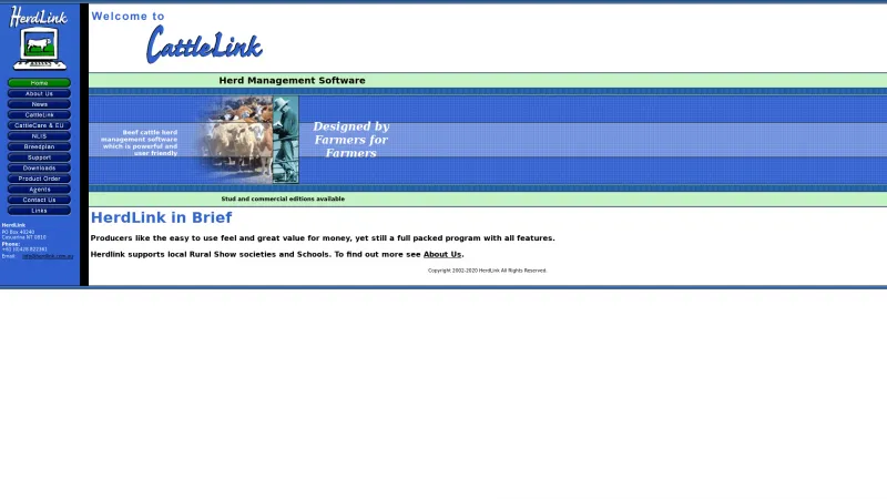 Homepage of CattleLink