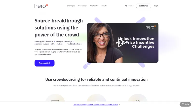 Homepage of HeroX