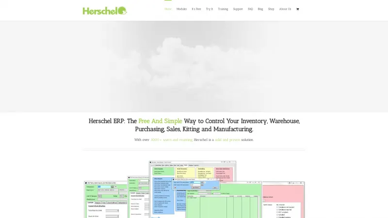 Homepage of Herschel ERP