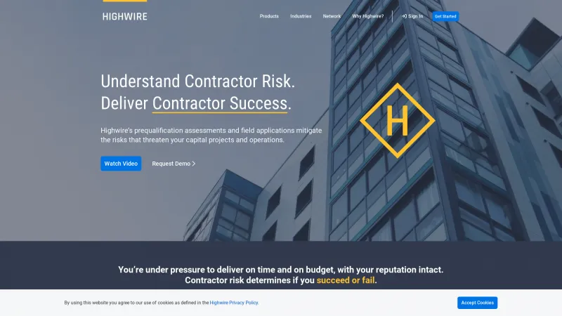 Homepage of Highwire