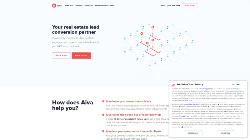 Homepage of Aiva