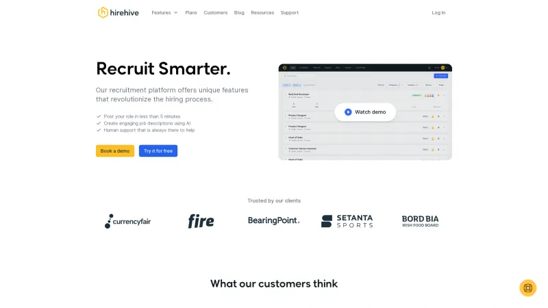 Homepage of HireHive