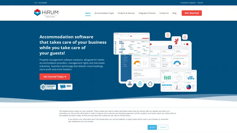 Homepage of HiRUM PMS