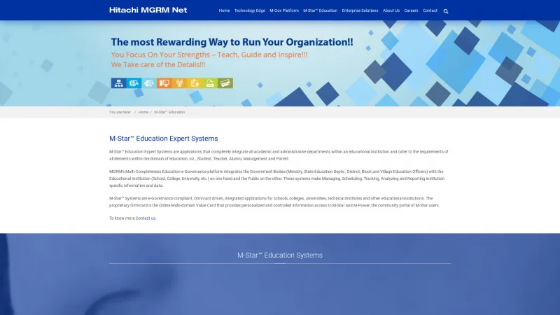 Homepage of M-Star Education Expert Systems