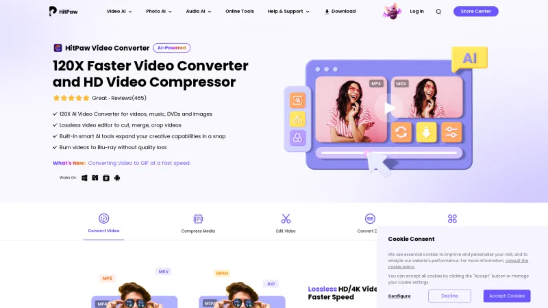 Homepage of HitPaw Video Converter