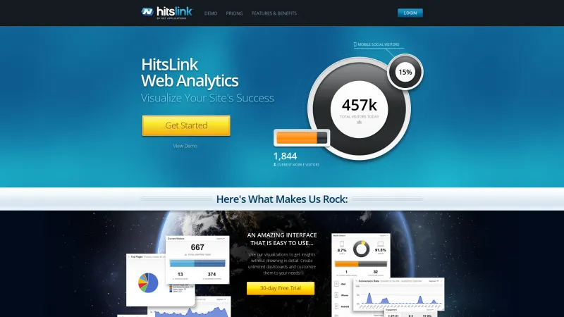 Homepage of HitsLink