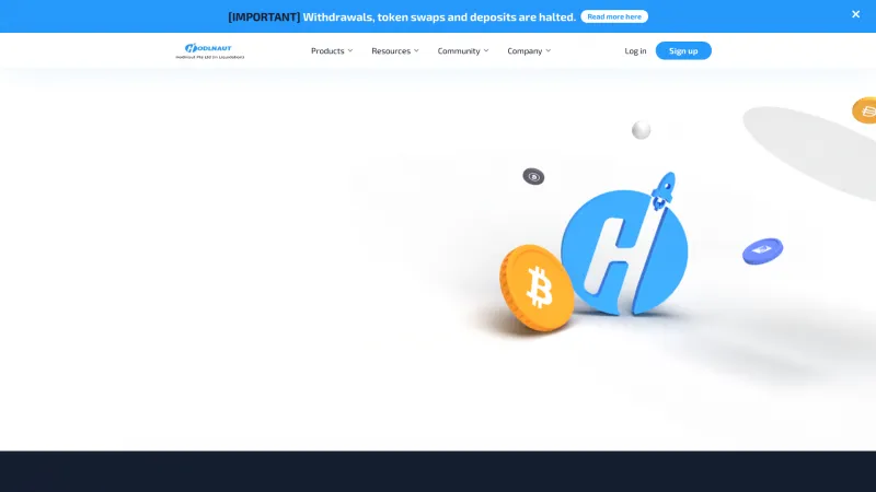 Homepage of Hodlnaut