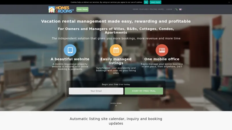 Homepage of Homes and Rooms