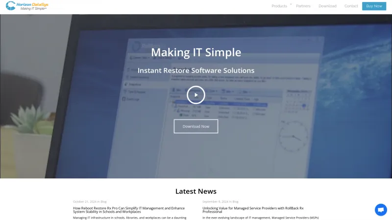 Homepage of Reboot Restore Rx