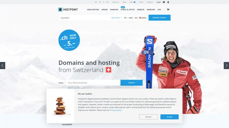 Homepage of Hostpoint