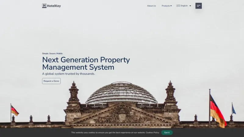 Homepage of EventKey