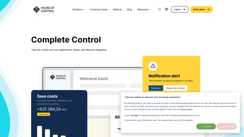 Homepage of Complete Control 4.0