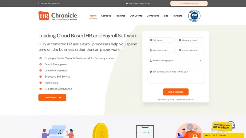 Homepage of HR Chronicle