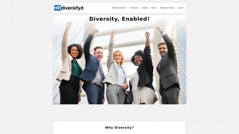 Homepage of HRDiversifyd