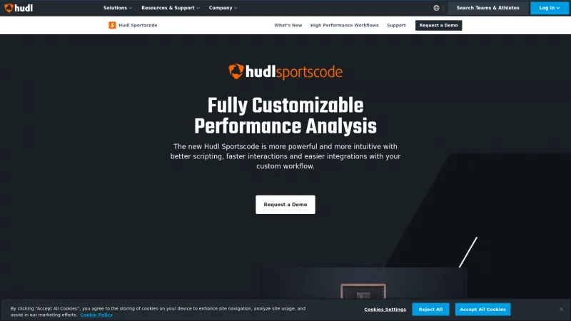 Homepage of Hudl Sportscode