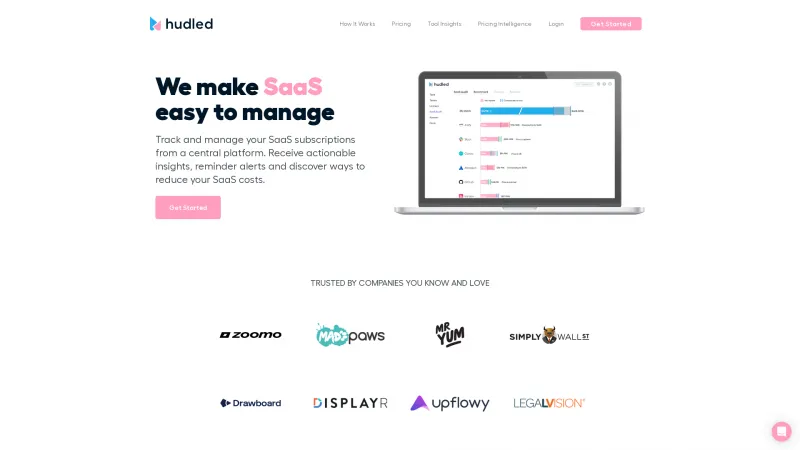 Homepage of Hudled