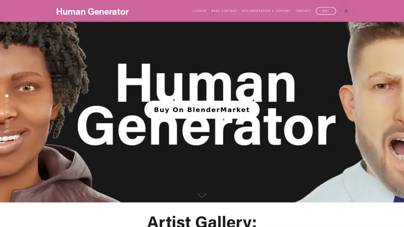 Homepage of Human Generator