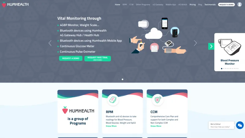 Homepage of Humhealth